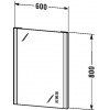 Duravit XSquare XS701100000 Зеркало с подсветкой 60 см