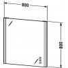 Duravit XSquare XS701200000 Зеркало с подсветкой 80 см