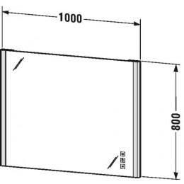 Duravit XSquare XS701300000 Зеркало с подсветкой 100 см