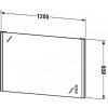 Duravit XSquare XS701400000 Зеркало с подсветкой 120 см