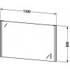 Duravit XSquare XS701500000 Зеркало с подсветкой 130 см
