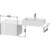 Duravit XVIU XV59230B140 Шкафчик для консоли 63 см Черный глянцевый