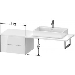 Duravit XVIU XV59380B121 Шкафчик для консоли 63 см Орех темный