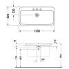 Раковина для мебели 100 см Duravit Pura Vida 0371100000