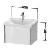 Duravit XVIU XV40150B140 Тумба подвесная 60 см Черный глянцевый