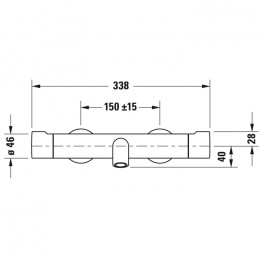 Duravit C.1 C15220000046, Смеситель для ванны, цвет черный