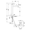 Duravit C.1 C11040001010 Однорычажный смеситель для раковины XL хром