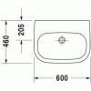 Duravit D-Code 23116000702, Раковина без перелива, цвет белый