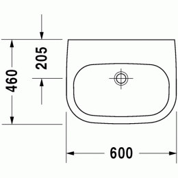 Duravit D-Code 23116000702, Раковина без перелива, цвет белый