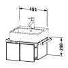 Duravit Vero Air VA612404747 Тумба подвесная 48 см Каменно-синий глянцевый
