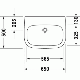Duravit D-Code 23116500702, Раковина без перелива, цвет белый