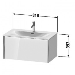 Duravit XVIU XV40340B122, Тумба подвесная, 81 см, цвет белый/шампань