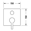 Duravit C.1 C15210017010 Однорычажный смеситель для ванны для скрытого монтажа черный