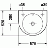 Duravit Architec 0450580000, Раковина с переливом, цвет белый