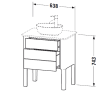 Duravit Luv LU956509797, База напольная, 63 см, цвет светло-голубой