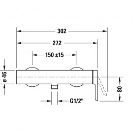 Duravit C.1 C14230000046, Смеситель для душа, цвет черный