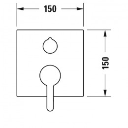 Duravit C.1 C14210011010 Однорычажный смеситель для душа для скрытого монтажа хром