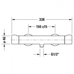 Duravit C.1 C14220000010 Термостат для душа для стандартного монтажа хром