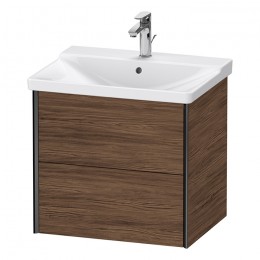 Duravit XVIU XV41150B221, Тумба подвесная, 61 см, цвет орех/черный