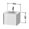 Duravit XVIU XV40310B222, Тумба подвесная, 42 см, цвет белый