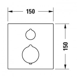Duravit C.1 C15200017010 Термостат для ванны для скрытого монтажа хром