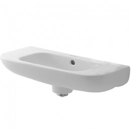 Duravit D-Code 07065000002, Раковина с переливом, цвет белый