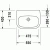 Duravit D-Code 23115500702, Раковина без перелива, цвет белый