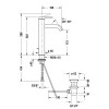 Duravit C.1 C11030001010 Однорычажный смеситель для раковины L хром