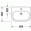 Duravit D-Code 23116000002, Раковина без перелива, цвет белый