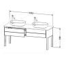 Duravit Luv LU9562B9292, База напольная, 173 см, цвет серый камень