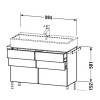 Duravit Vero Air VA658801111, База под раковину, 98 см, цвет дуб