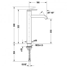 Duravit C.1 C11040002010 Однорычажный смеситель для раковины XL хром