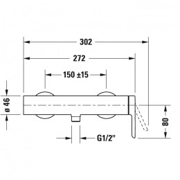 Duravit C.1 C14230000010 Однорычажный смеситель для душа для стандартного монтажа хром
