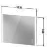 Duravit XVIU XV70430B1B1, Зеркало с подсветкой, цвет шампань