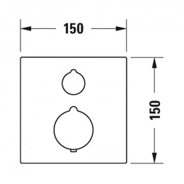 Duravit C.1 C15200013046 Термостат для ванны для скрытого монтажа черный