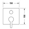 Duravit C.1 C15210011010 Однорычажный смеситель для ванны для скрытого монтажа хром