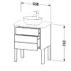 Duravit Luv LU956503939, База напольная, 63 см, цвет белый