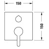 Duravit C.1 C15210017046 Однорычажный смеситель для ванны для скрытого монтажа хром
