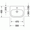 Duravit D-Code 23115500002, Раковина без перелива, цвет белый