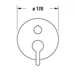 Duravit C.1 C15210018010 Однорычажный смеситель для ванны для скрытого монтажа хром