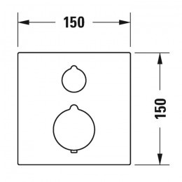 Duravit C.1 C15200013010 Термостат для ванны для скрытого монтажа хром