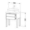 Duravit Luv LU956009292, База напольная, 63 см, цвет серый камень