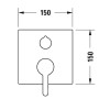 Duravit C.1 C15210011046 Однорычажный смеситель для ванны для скрытого монтажа черный