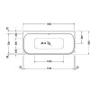 Duravit Happy D.2 791219000001000, Слив-перелив для ванны, цвет хром